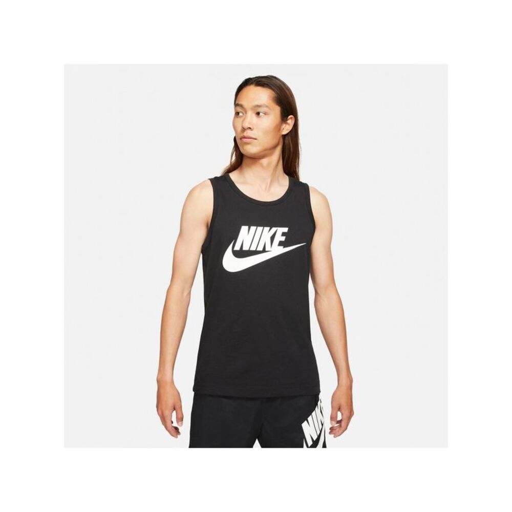 NWT NIKE Mens Black Logo Graphic Sleeveless Crew Neck Tank Top XXL